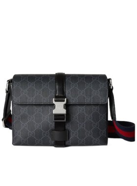 GUCCI 男士斜挎包 816953FAD8C1049 SS2025 黑色 GG超迷你单肩包
