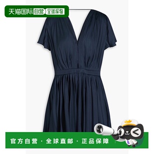 MFPRO037520103MARINE 褶裥缎面迷你连衣裙 香港直邮Maje 女士