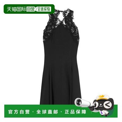 香港直邮Versace 巴洛克蕾丝挂脖连衣裙 10142051A10071性感
