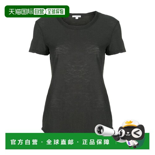 香港直邮James Perse 女士T恤 WUA3037CARBON AW2024 黑色