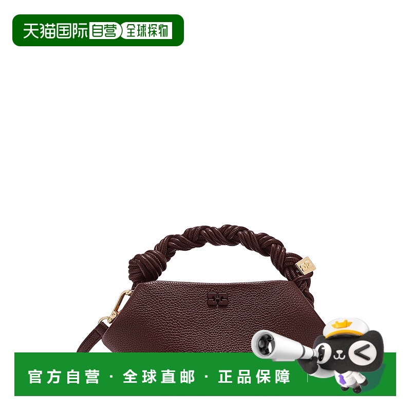 1h可退 香港直邮GANNI 女士单肩包 A7275979 AW2025 棕色 提手单