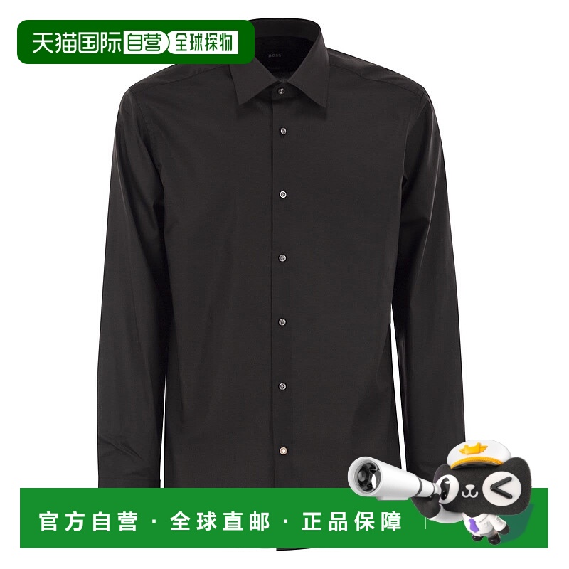 1h可退 香港直邮BOSS 波士 男士 合体款棉府绸衬衫(easy-iron) 50
