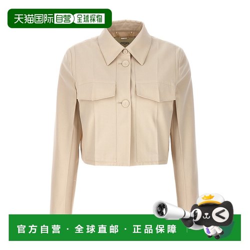 香港直邮Fendi 芬迪 女士 长袖纽扣休闲夹克 FJ7474ARU5羊绒