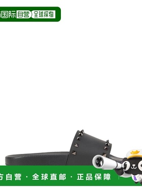 香港直邮valentino 华伦天奴 男士 Slides 便鞋 black黑色 舒适时