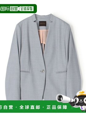 1h可退 日本直邮TOMORROWLAND 女士羊毛混纺细条纹短款夹克 13074