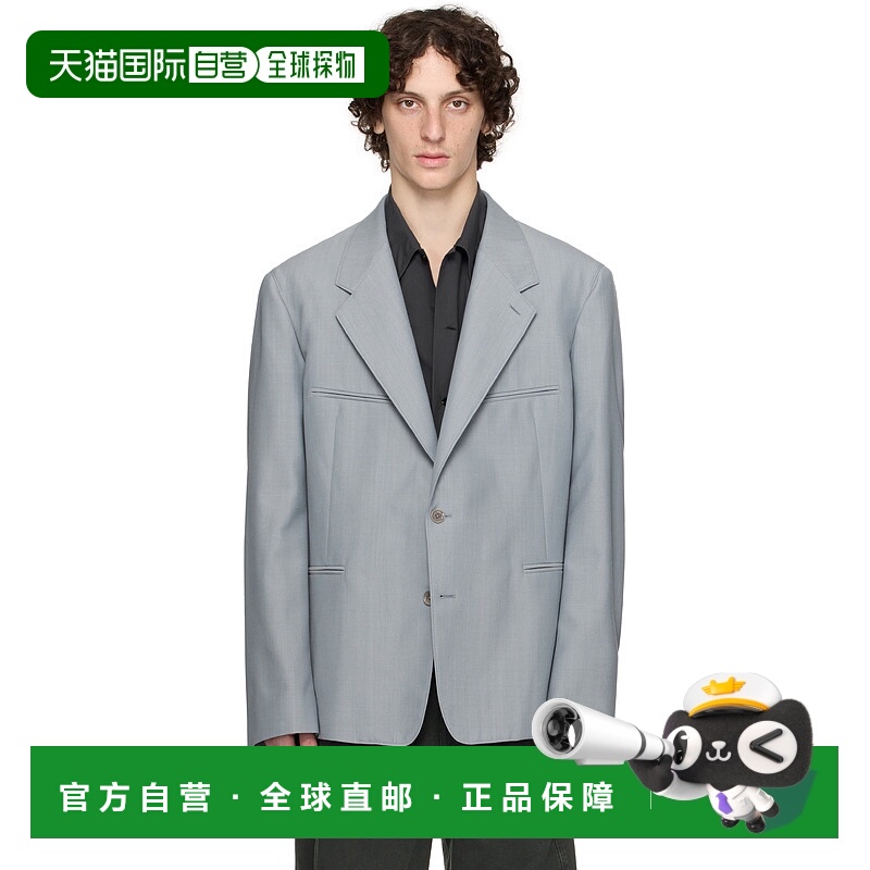 1h可退 香港直邮Lemaire 男士 蓝色 Tailored SB 西装外套 JA1075