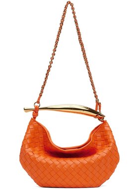 bottegaveneta葆蝶家女士橙色单肩包时尚潮流经典百搭
