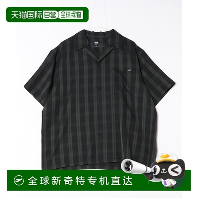 1h可退 日本直邮VANS 男士格纹短袖开领衬衫 6950580002