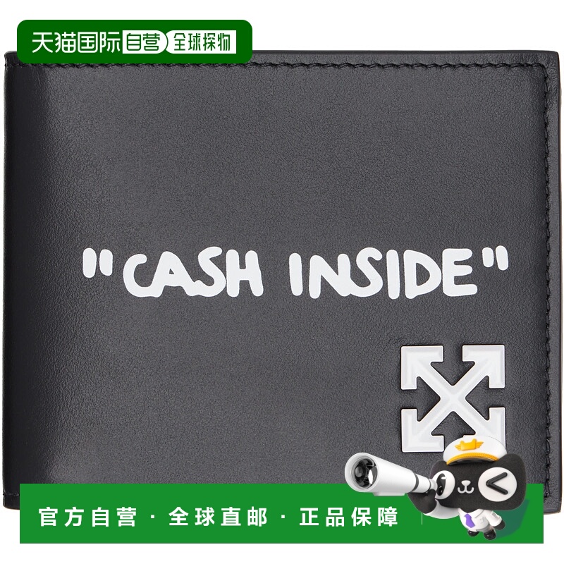 1h可退 香港直邮潮奢 off-white 男士 黑色 Jitney Quote 钱包 OM