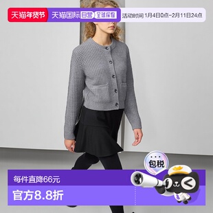 日本直邮Uniqlo Waffle Knit 圆领卫衣开衫 479676优衣库羊毛短款