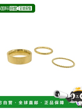 自营 Adornia Stacking Band Set 金 - 黄色 美国奥莱直发戒指