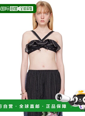 1h可退 香港直邮潮奢 Bode 女士 黑色 Full Tide Stripe 文胸 WRS