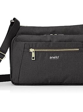 日本直邮Anello Grande女款单肩斜挎包10 个口袋 GL GTC4132黑色