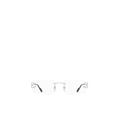CARTIER 男士太阳镜 CT0488O002 AW2024 白色 logo标识平光镜