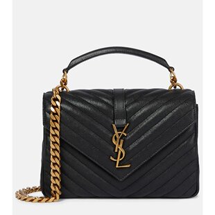 潮奢 Saint Laurent 圣罗兰 女士 Collège 中号皮革肩包 001124