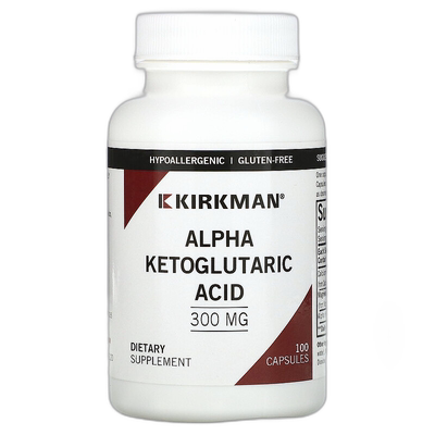 香港直邮Kirkman Labs,Α 酮戊二酸，300 毫克，100 粒胶囊