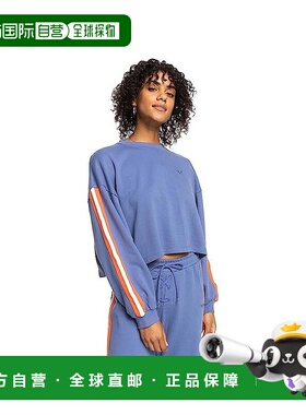 自营 Roxy Bright Lights上衣女式蓝色羊毛长袖圆领GBO184-蓝色