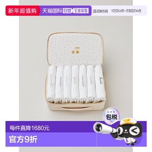 欧洲直邮Bonpoint小樱桃 白色婴儿长袖连体衣礼盒