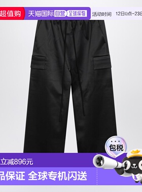 1h可退 香港直邮essentials fear of god 男士 黑色缎面工装裤子