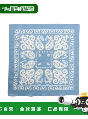 1h可退 日本直邮BEAMS PLUS 男士佩斯利印花十字纹纯棉方巾 38470