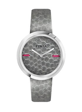 【美国奥莱】直发 Furla/芙拉 My Piper 灰色表盘SS小牛皮手表女