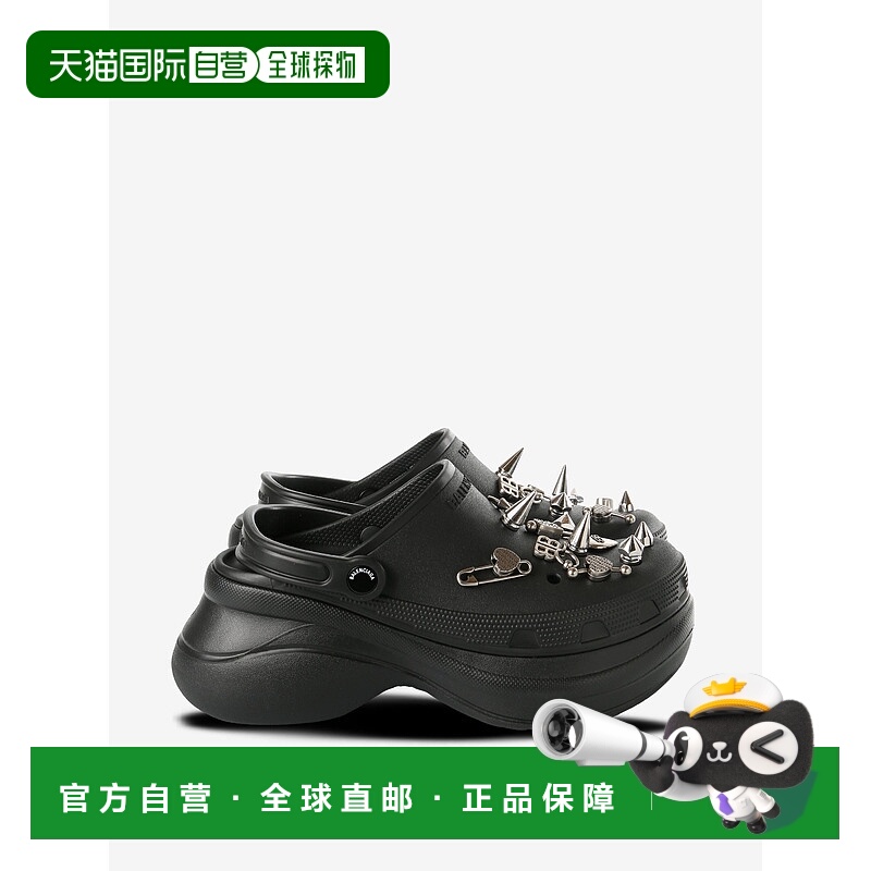 Balenciaga巴黎世家 xCrocs联名款Jibbitz厚底露跟洞洞鞋女款