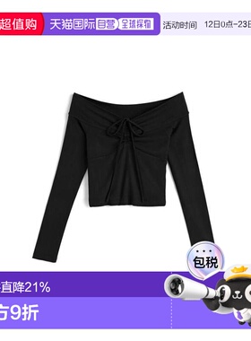 日本直邮日潮 GRL 蝴蝶结抽绳露肩上衣 yz679 日系清楚系穿搭女装