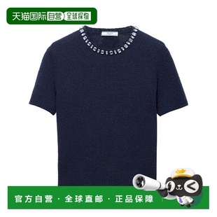 蓝色 香港直邮PRADA SS2026 P24V2B18M6F0008 GIROCOL 女士针织衫