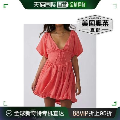 free peoplePerfect Day Mini Dress In Coral coral 【美国奥莱