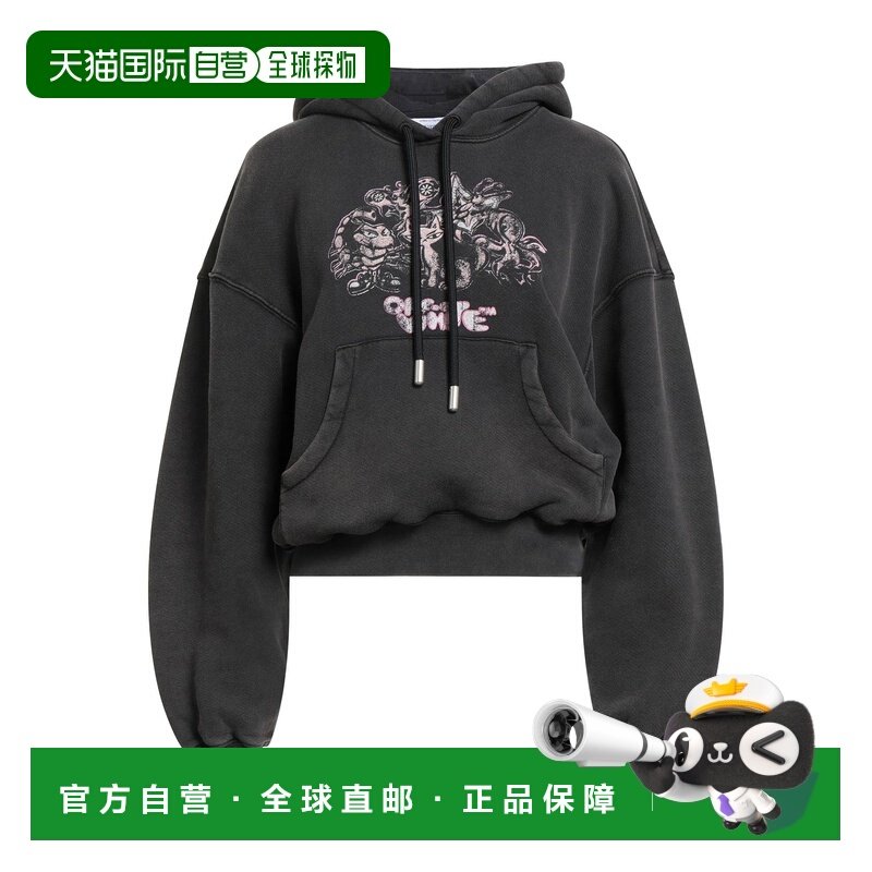 香港直邮off-white 女士 连帽卫衣 grey灰色 舒适时尚