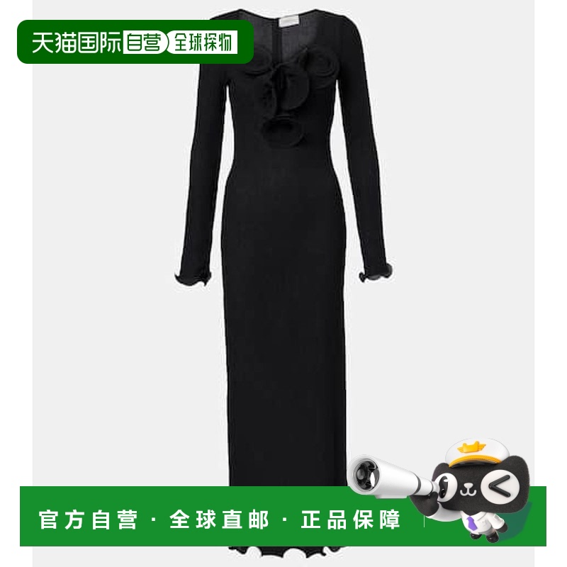 香港直邮潮奢 magda butrym 女士 Floral-appliques 透视长款连衣
