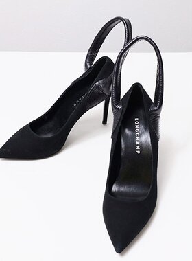 日本直邮 Longchamp 系带高跟鞋 Le Pliage 高跟鞋女式 70072 SCL