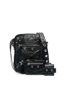 BALENCIAGA 男士斜挎包 719065210KR1000 SS2025 黑色