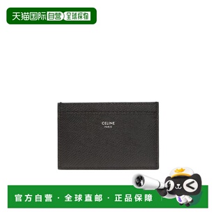 百搭10B703BEL 潮流时尚 香港直发CELINE赛琳男士 黑色LOGO卡包经典