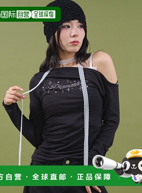 1h可退 日本直邮dispark 女装 Y2K风侧褶钉珠设计感上衣 DI25AU08