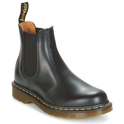 欧洲直邮dr. martens 女士黑色光面皮革短筒时尚休闲百搭切尔西靴