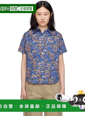 1h可退 香港直邮潮奢 A.P.C. 女士 蓝色 Brain Dead 联名 Ross 衬