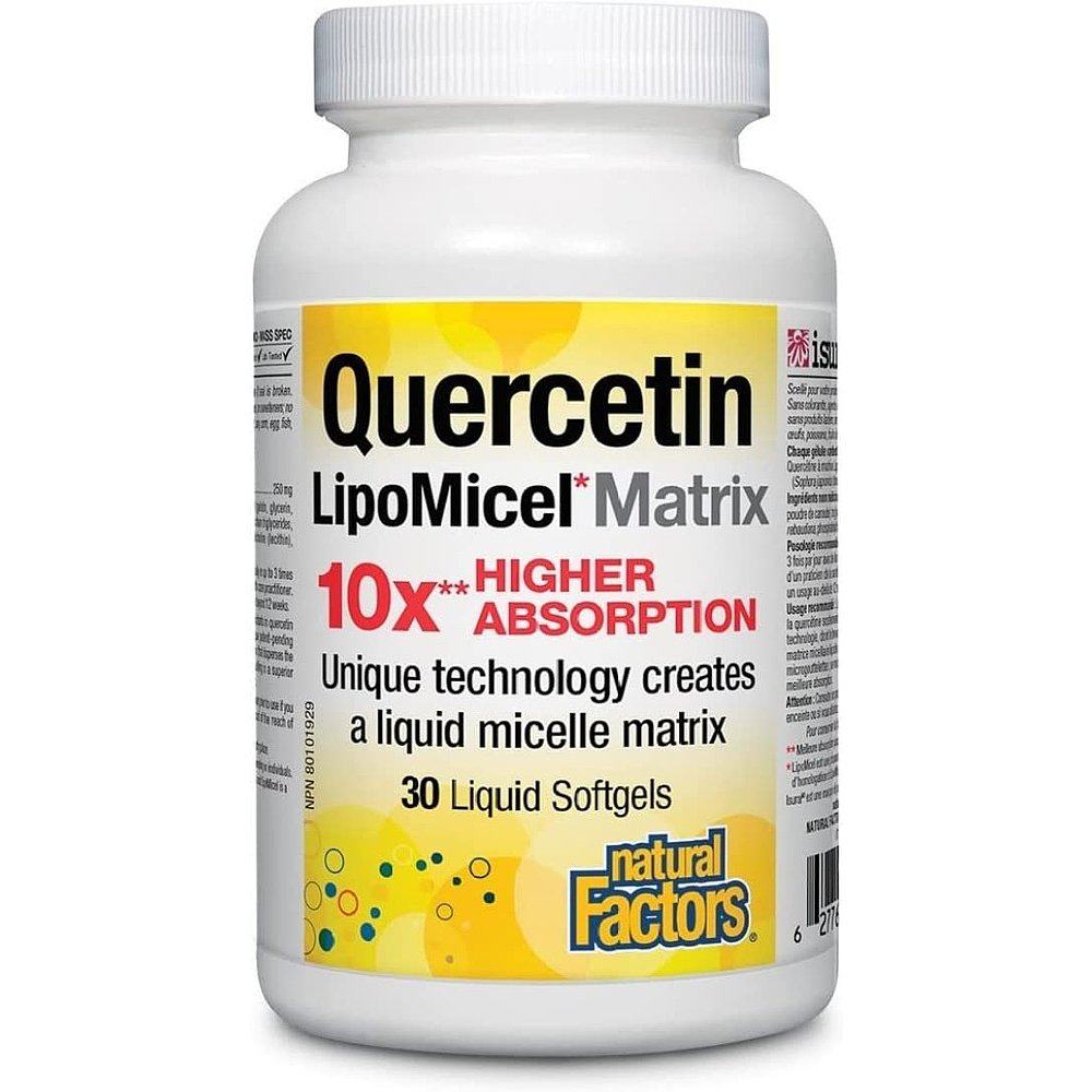 null直邮Natural Factors 槲皮素 LipoMicel 基质（软胶囊）
