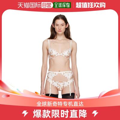 香港直邮潮奢 Fleur Du Mal 女士白色 Lily Embroidery Plunge De