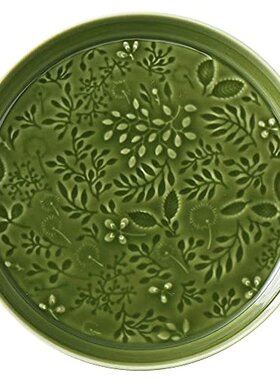 【日本直邮】Narumi鸣海  冰雪奇缘图腾绿色餐盘 19cm 41790-5949