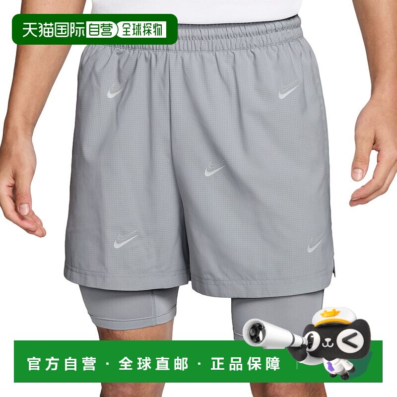 日本直邮Nike 经典时尚简约百搭透气吸汗运动短裤 男款 狼灰色图片