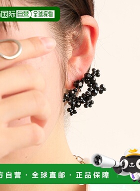1h可退 日本直邮antiqua 女士水晶珠饰耳环 AJ01818耳饰配饰
