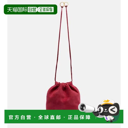 1h可退 香港直邮alaia 女士 Le Pochon 绒面革水桶包 red红色 舒