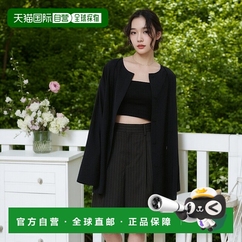 1h可退 日本直邮Adam et Rope' 女士2WAY亚麻混纺衬衫 可前后两穿