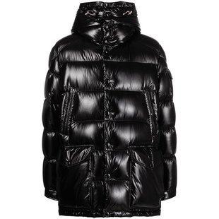 Moncler/盟可睐男士羽绒服黑色绗缝羽绒服