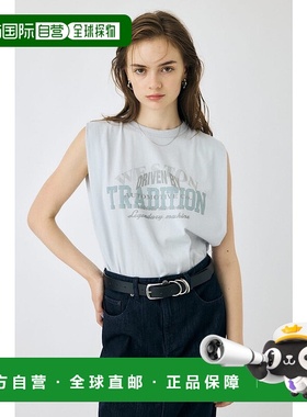 日本直邮MOUSSY OVERLAPPING LOGOS 无袖T恤 [MO1164EW036390] 白