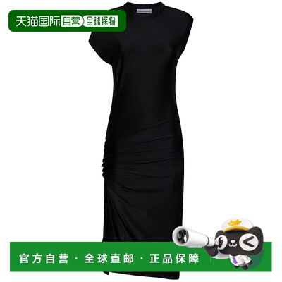 香港直邮Rabanne 女士 Paco 圓領垂墜中長洋裝 23AJRO007VI0267