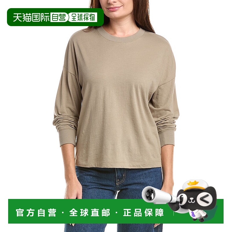 自营 Vince露肩套头衫-绿色 美国奥莱直发