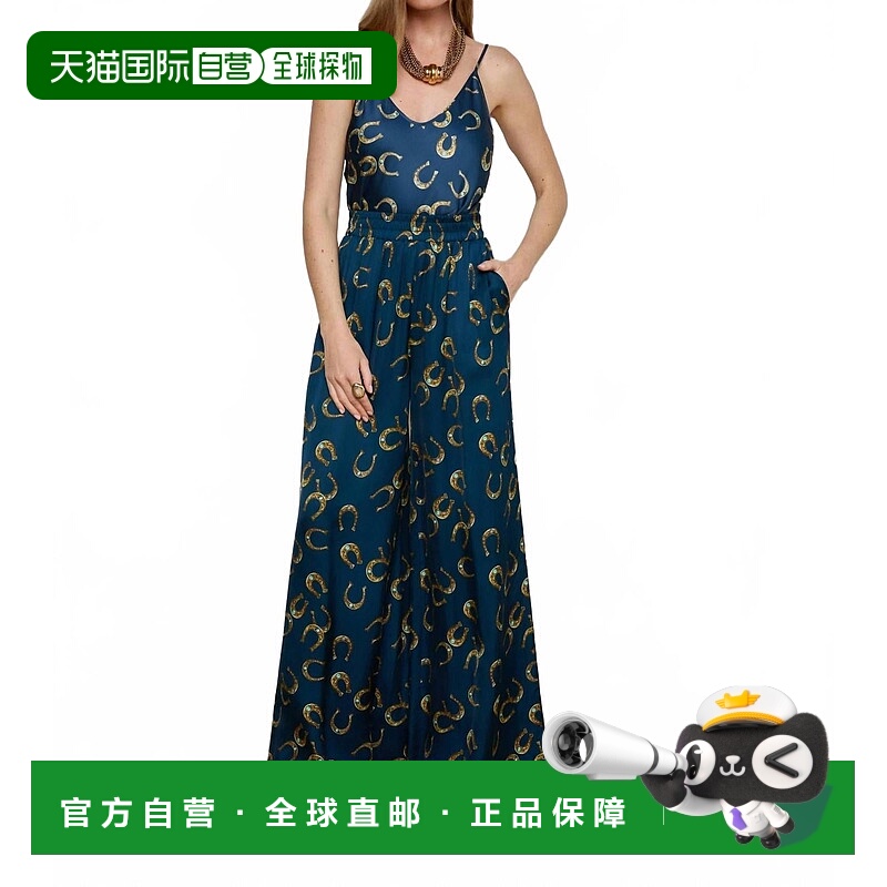 自营l'agenceLillian Satin Wide-Leg Pants In Midnight Multi -