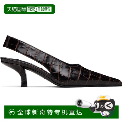 1h可退 香港直邮TOTÊME 女士 棕色 Classic Croco-Embossed 中跟